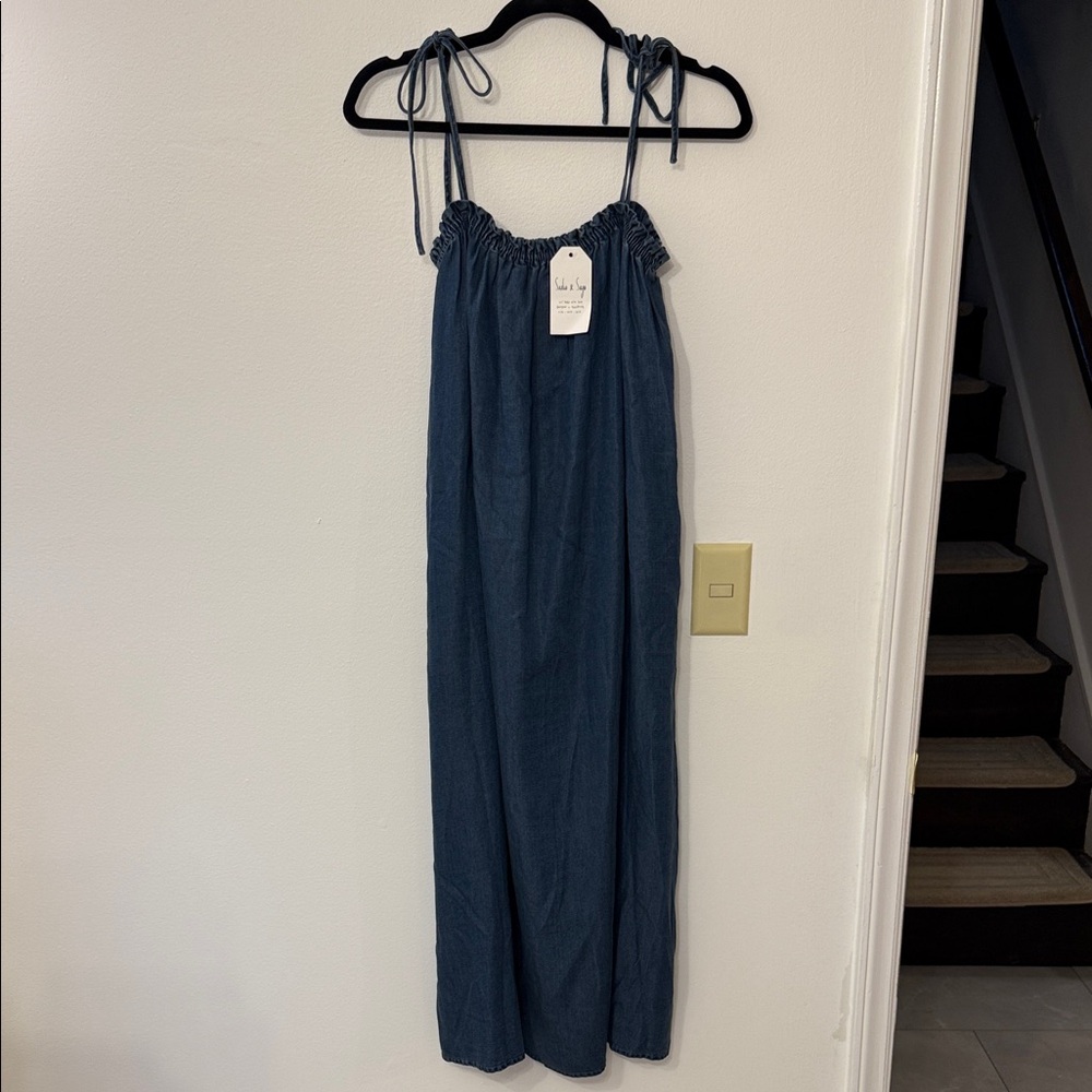 Sadie & Sage Denim Blue Dress WITH POCKETS